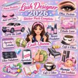 Figurinhas lash designer grátis